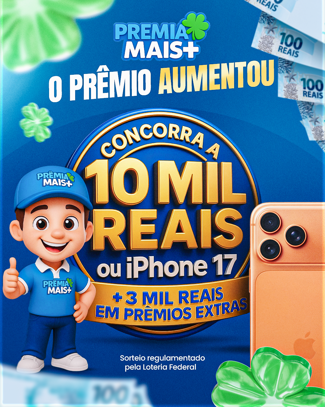 Iphone 17 Pro Max ou R$ 10.000 no Pix!